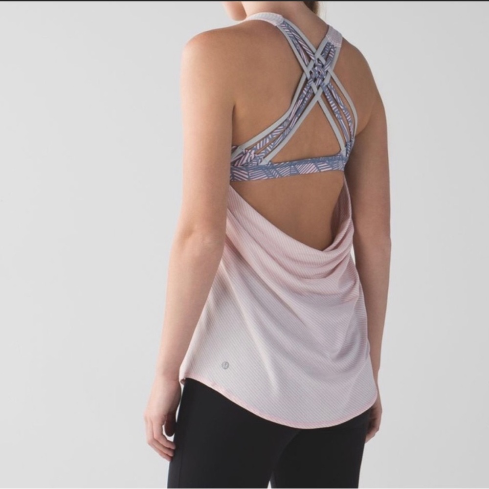 Lululemon Wild Tank Size 4 Blush Quartz/Banana Leaf Blush Quartz/Silver Spoon